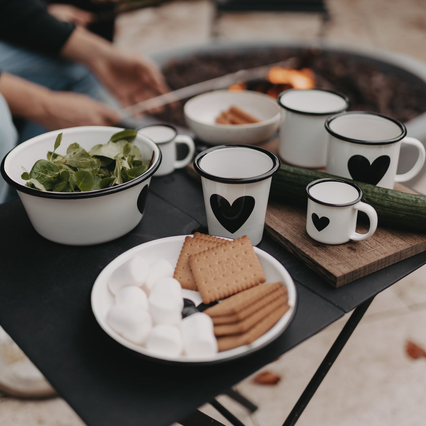 Emaille Espressotasse Herz (VE = 6 Stk)