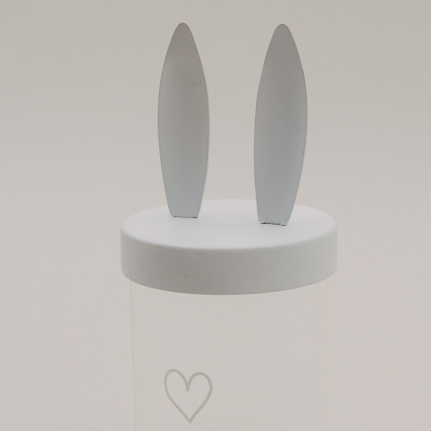 Metalldeckel Hasenohren weiß Mini Vorratsglas (VE = 6 Stk)