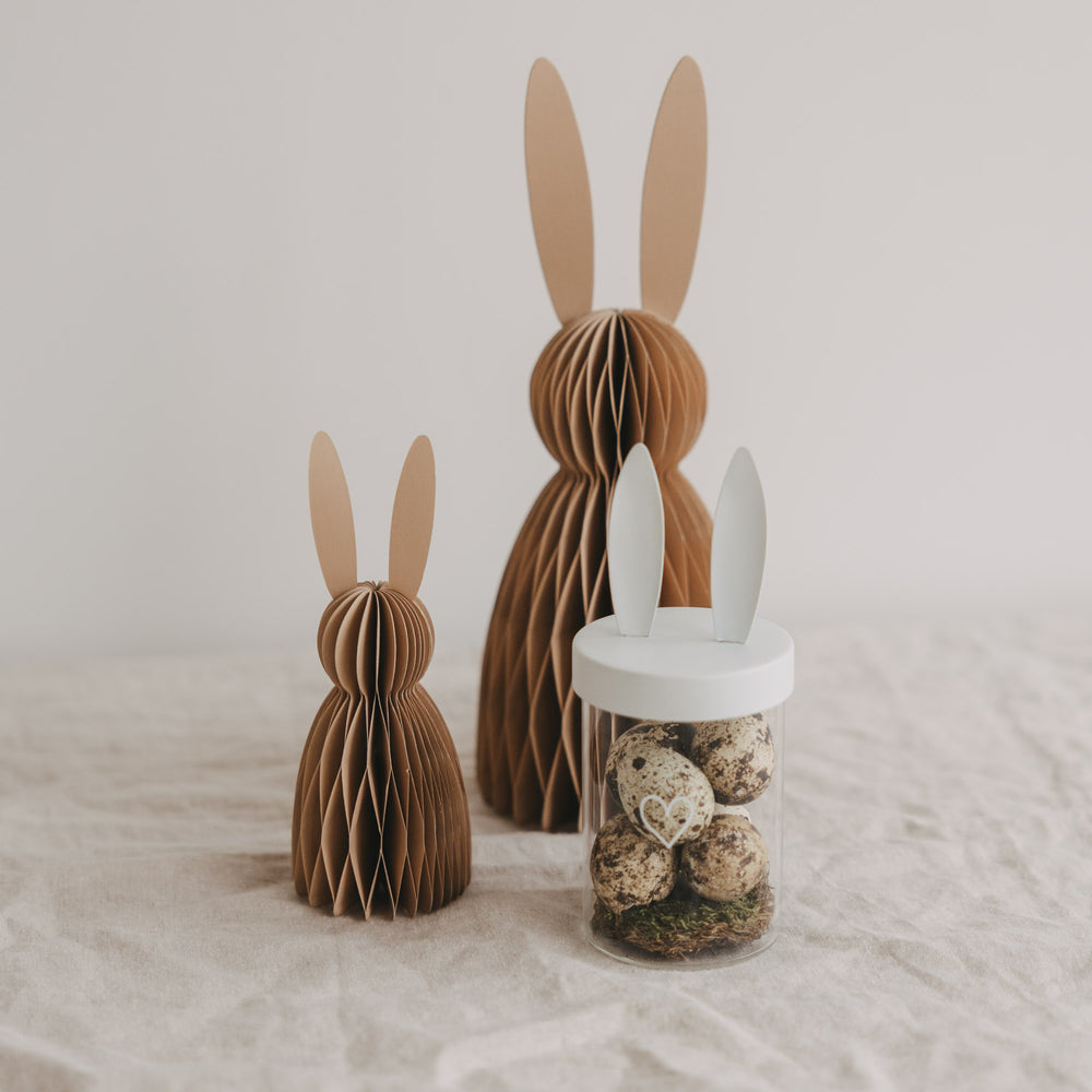 Metalldeckel Hasenohren weiß Mini Vorratsglas (VE = 6 Stk)