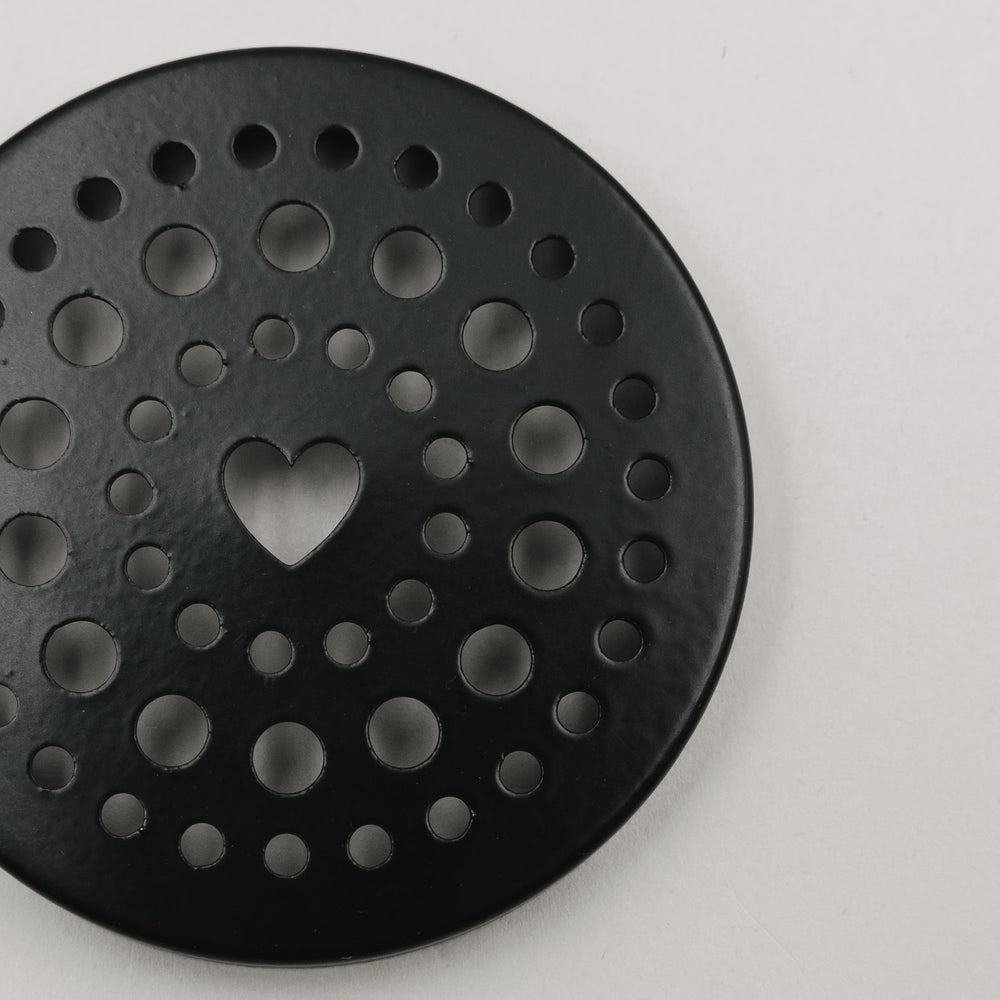 Metalldeckel Blumenhalter Mini schwarz  (VE = 10 Stk.)