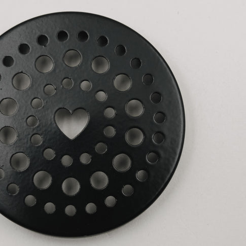 Metalldeckel Blumenhalter Mini schwarz  (VE = 10 Stk.)