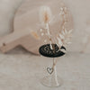 Metalldeckel Blumenhalter Mini schwarz  (VE = 10 Stk.)