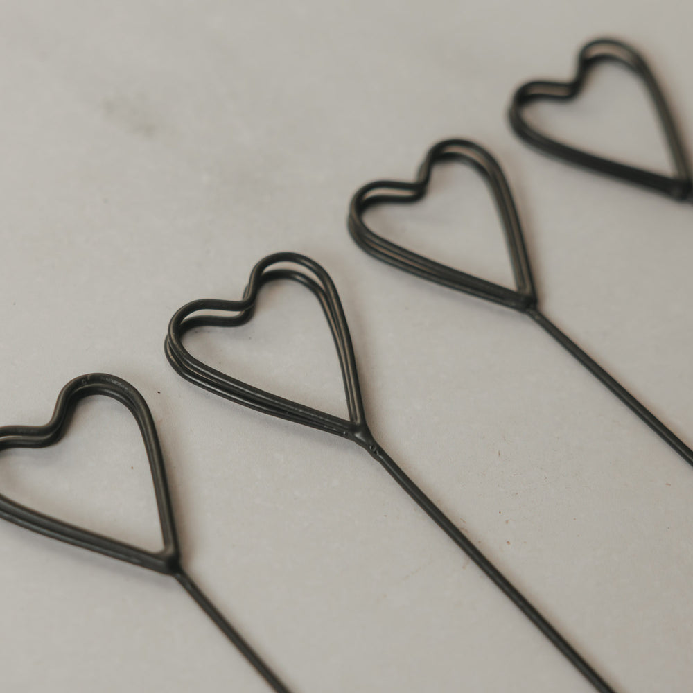 Metallstecker Karte Herz groß 4er (VE = 4 Stk.)