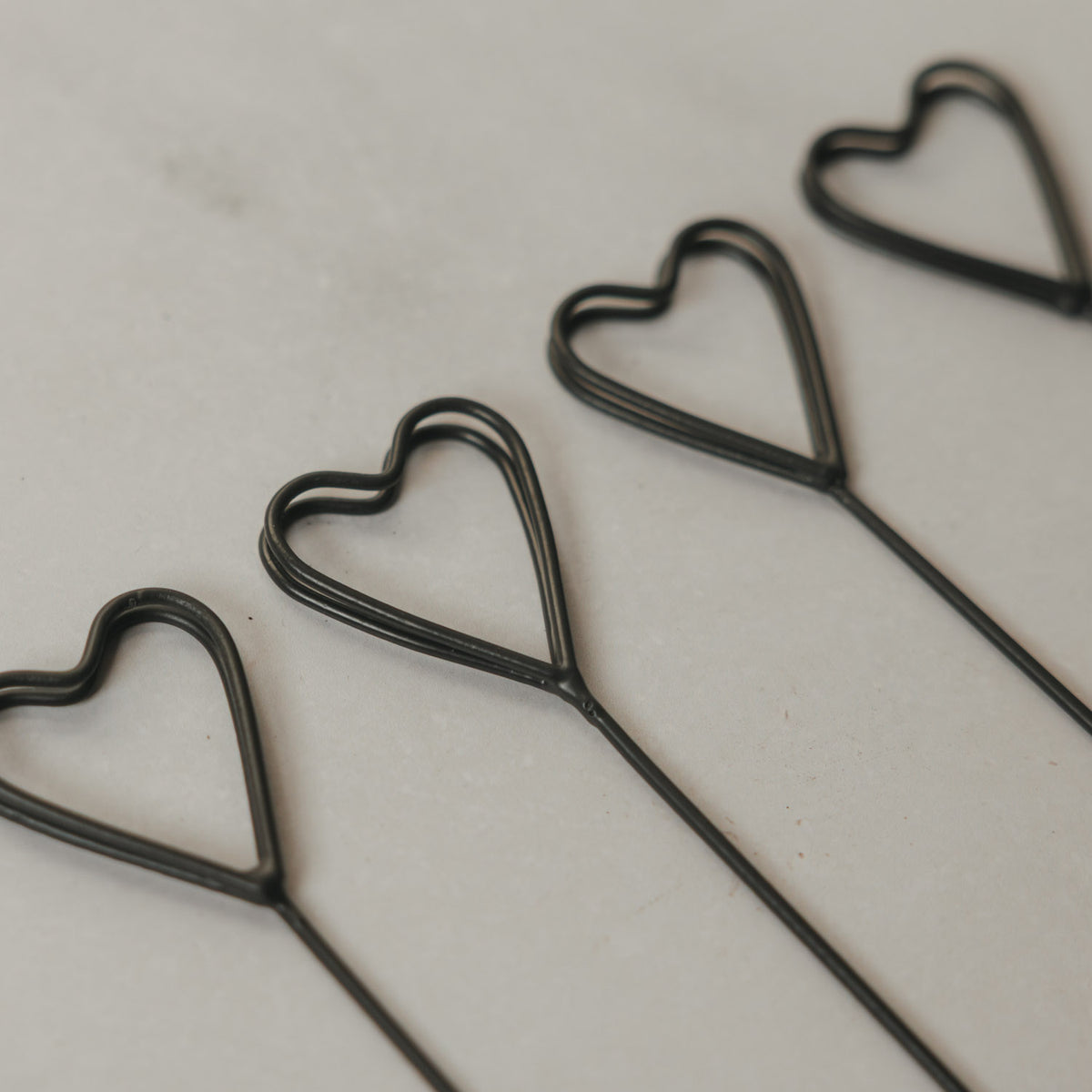 Metallstecker Karte Herz groß 4er (VE = 4 Stk.)