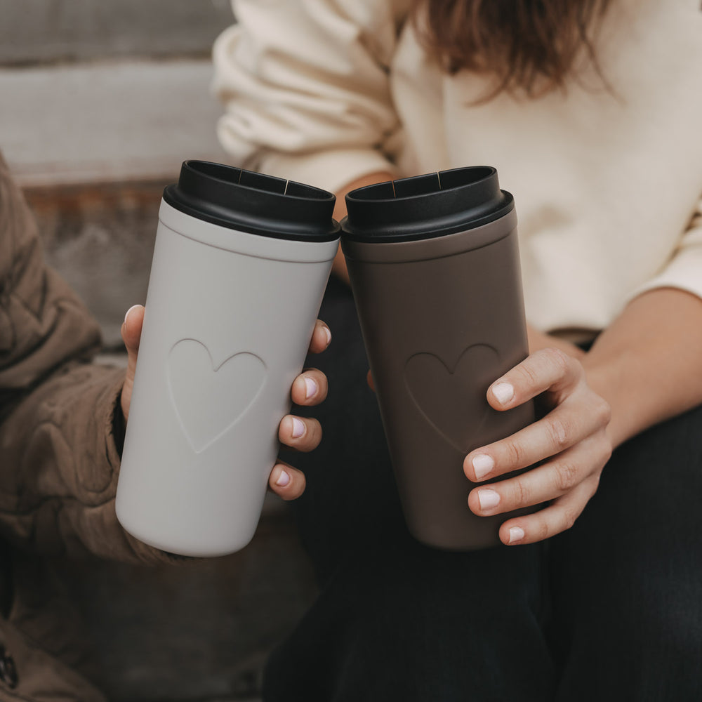 To go Becher Herz braun 540ml (VE = 4 Stk.)