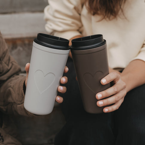 To go Becher Herz braun 540ml (VE = 4 Stk.)