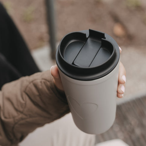 To go Becher Herz grau 540ml (VE = 4 Stk.)
