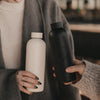 Trinkflasche aus Metall Herz creme 500ml (VE = 4 Stk.)