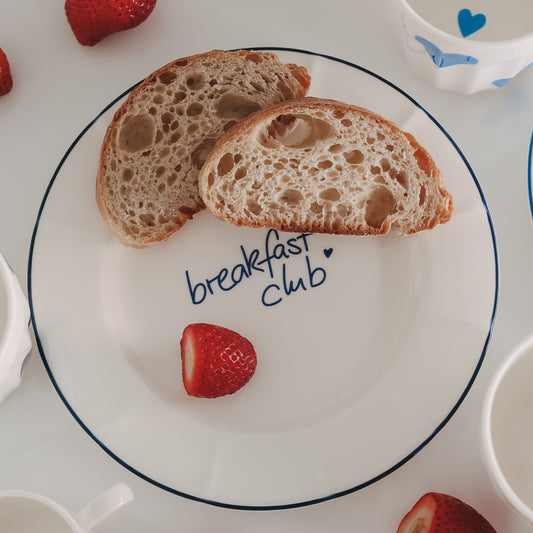 Frühstücksteller wellig dunkelblau Breakfast club (VE = 4 Stk.)