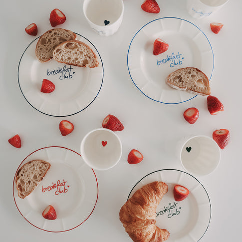 Frühstücksteller wellig grün Breakfast club (VE = 4 Stk.)