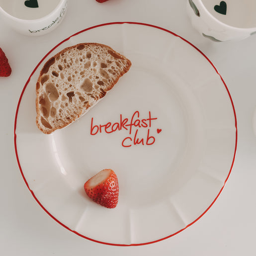 Frühstücksteller wellig rot Breakfast club (VE = 4 Stk.)