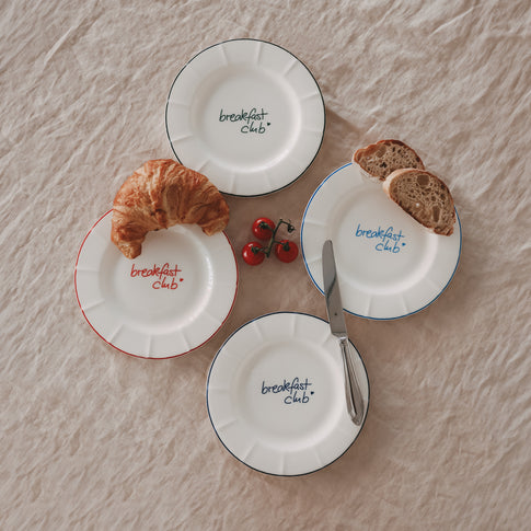 Frühstücksteller wellig rot Breakfast club (VE = 4 Stk.)