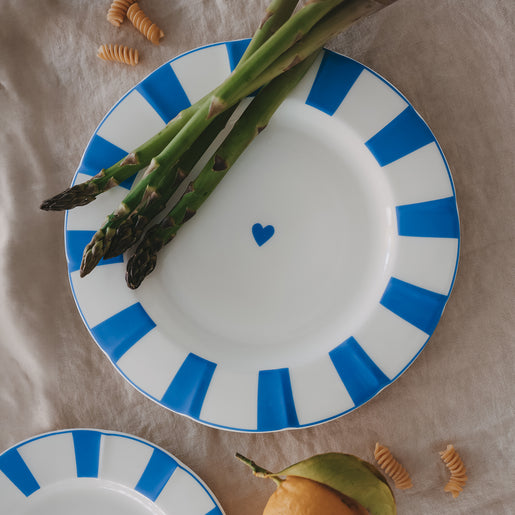 Variante Teller hellblau wellig – Frühstücks-, Speise- & Platzteller (VE = 4 Stk.)