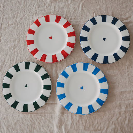 Variante Teller grün wellig – Frühstücks-, Speise- & Platzteller (VE = 4 Stk.)