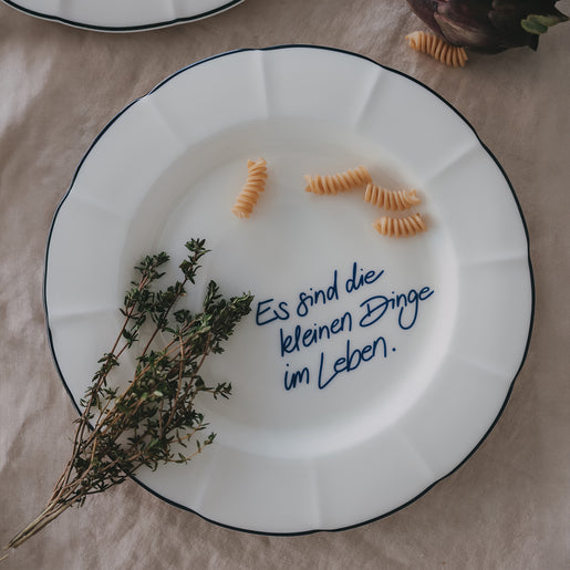 Speiseteller Wellig dunkelblau  Kleine Dinge (VE = 4 Stk.)