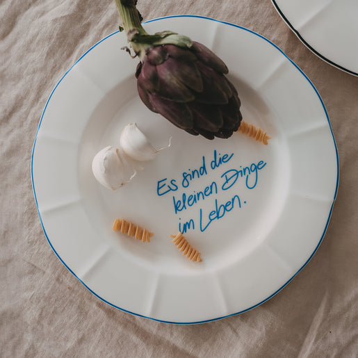Speiseteller Wellig hellblau Kleine Dinge (VE = 4 Stk.)