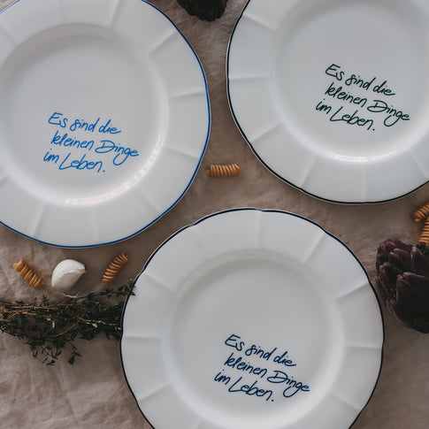 Speiseteller Wellig hellblau Kleine Dinge (VE = 4 Stk.)