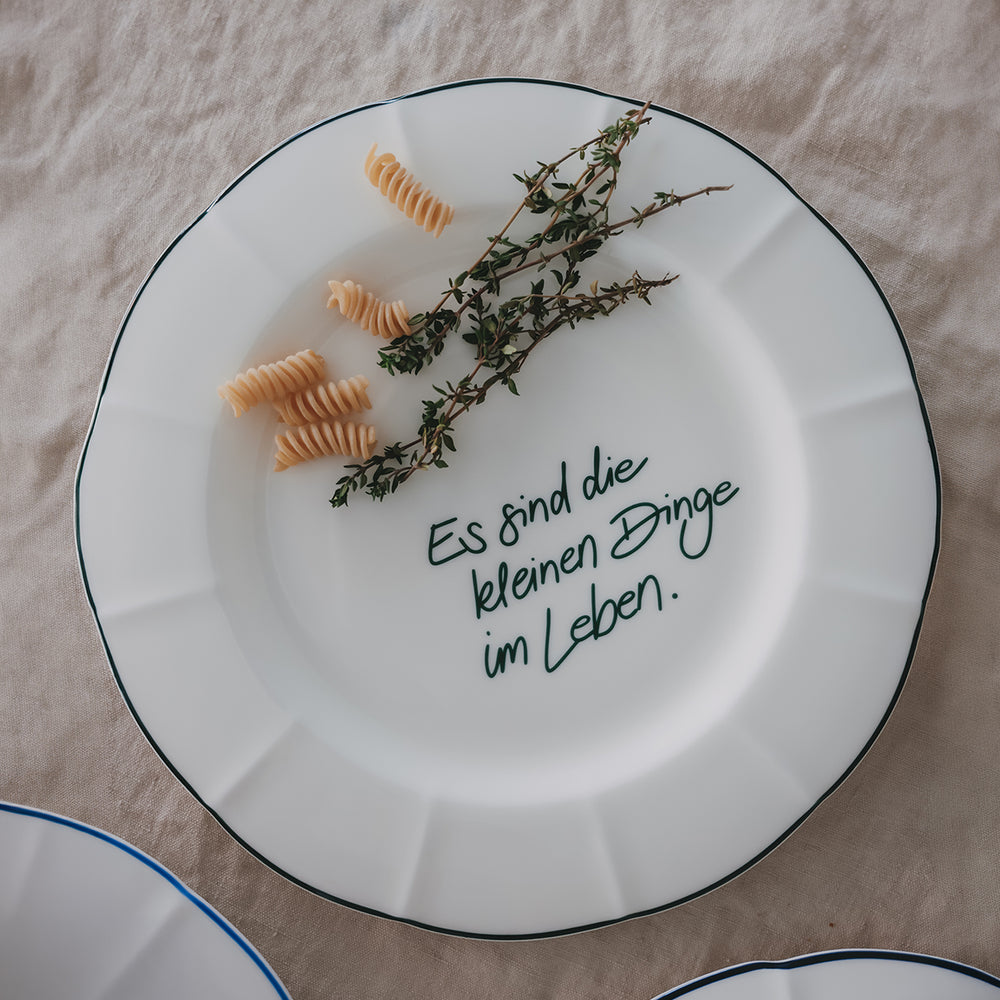 Speiseteller Wellig grün Kleine Dinge (VE = 4 Stk.)