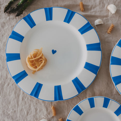 Variante Teller hellblau wellig – Frühstücks-, Speise- & Platzteller (VE = 4 Stk.)