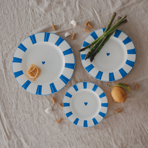 Variante Teller hellblau wellig – Frühstücks-, Speise- & Platzteller (VE = 4 Stk.)