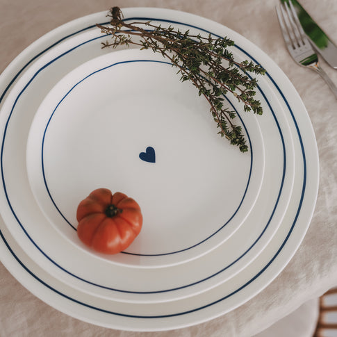 Variante Teller dunkelblau rund – Frühstücks-, Speise- & Platzteller (VE - 4 Stk.)