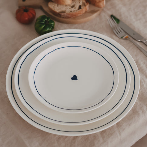 Variante Teller dunkelblau rund – Frühstücks-, Speise- & Platzteller (VE - 4 Stk.)