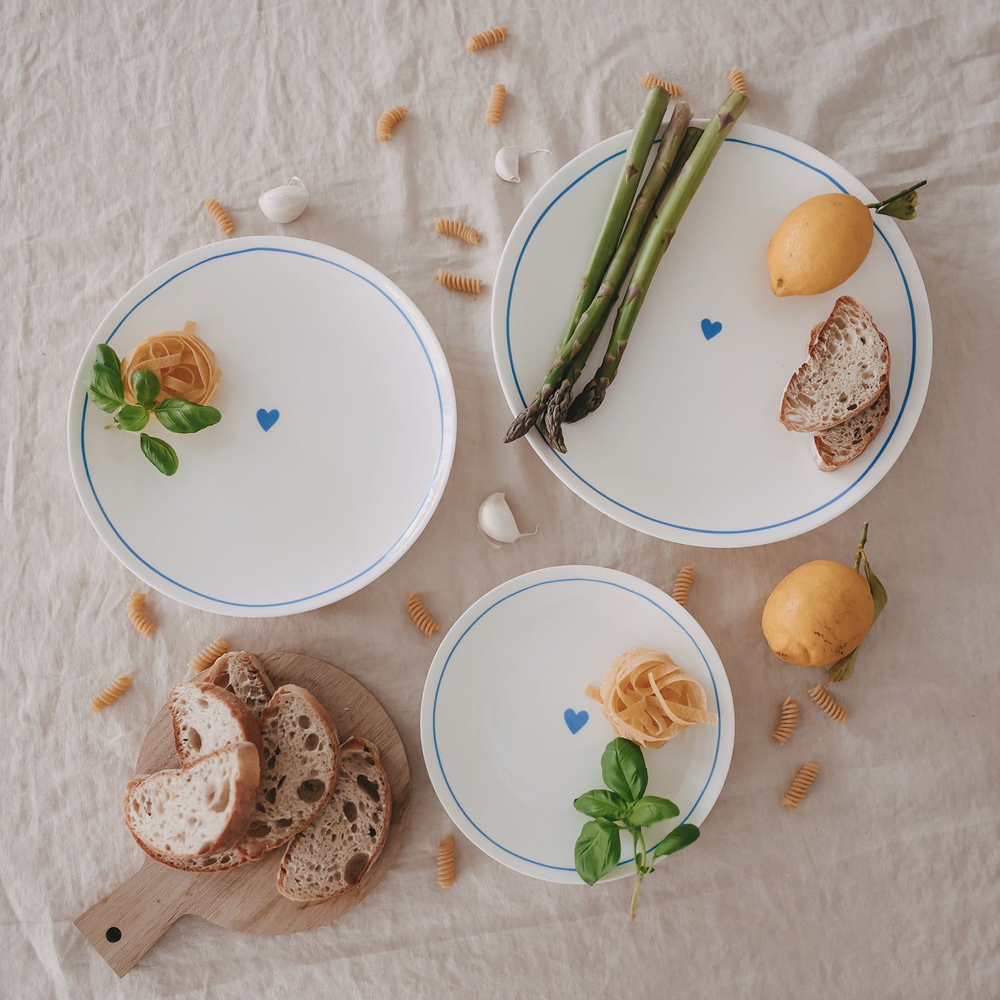 Variante Teller hellblau rund – Frühstücks-, Speise- & Platzteller (VE - 4 Stk.)