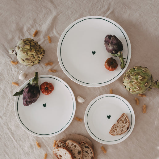 Variante Teller grün rund – Frühstücks-, Speise- & Platzteller (VE - 4 Stk.)