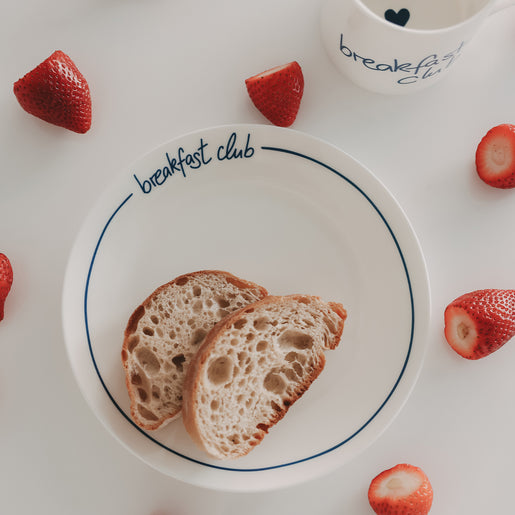 Frühstücksteller rund dunkelblau Breakfast club (VE = 4 Stk.)