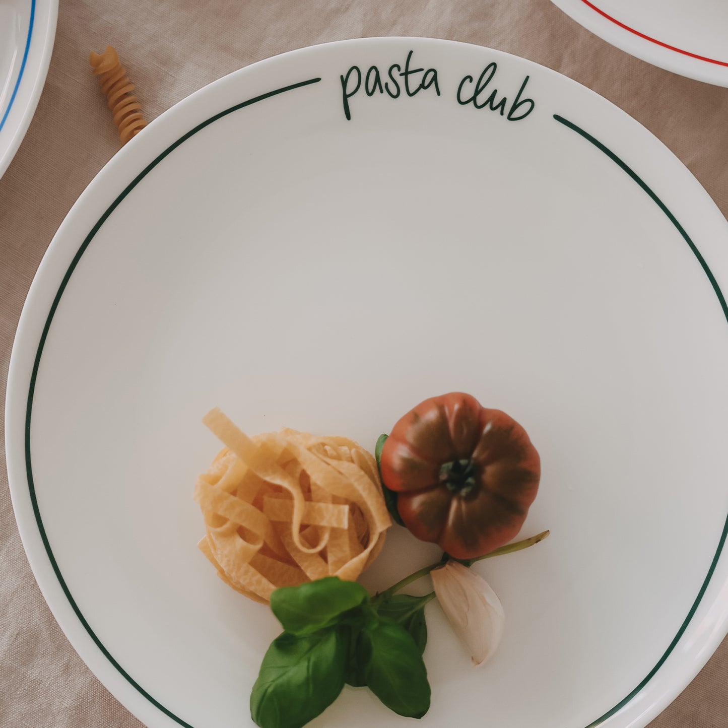 Speiseteller rund grün Pasta club (VE = 4 Stk.)