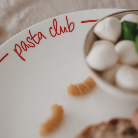 Speiseteller rund rot Pasta club (VE = 4 Stk.)