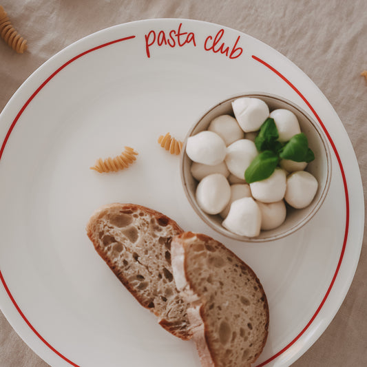 Speiseteller rund rot Pasta club (VE = 4 Stk.)