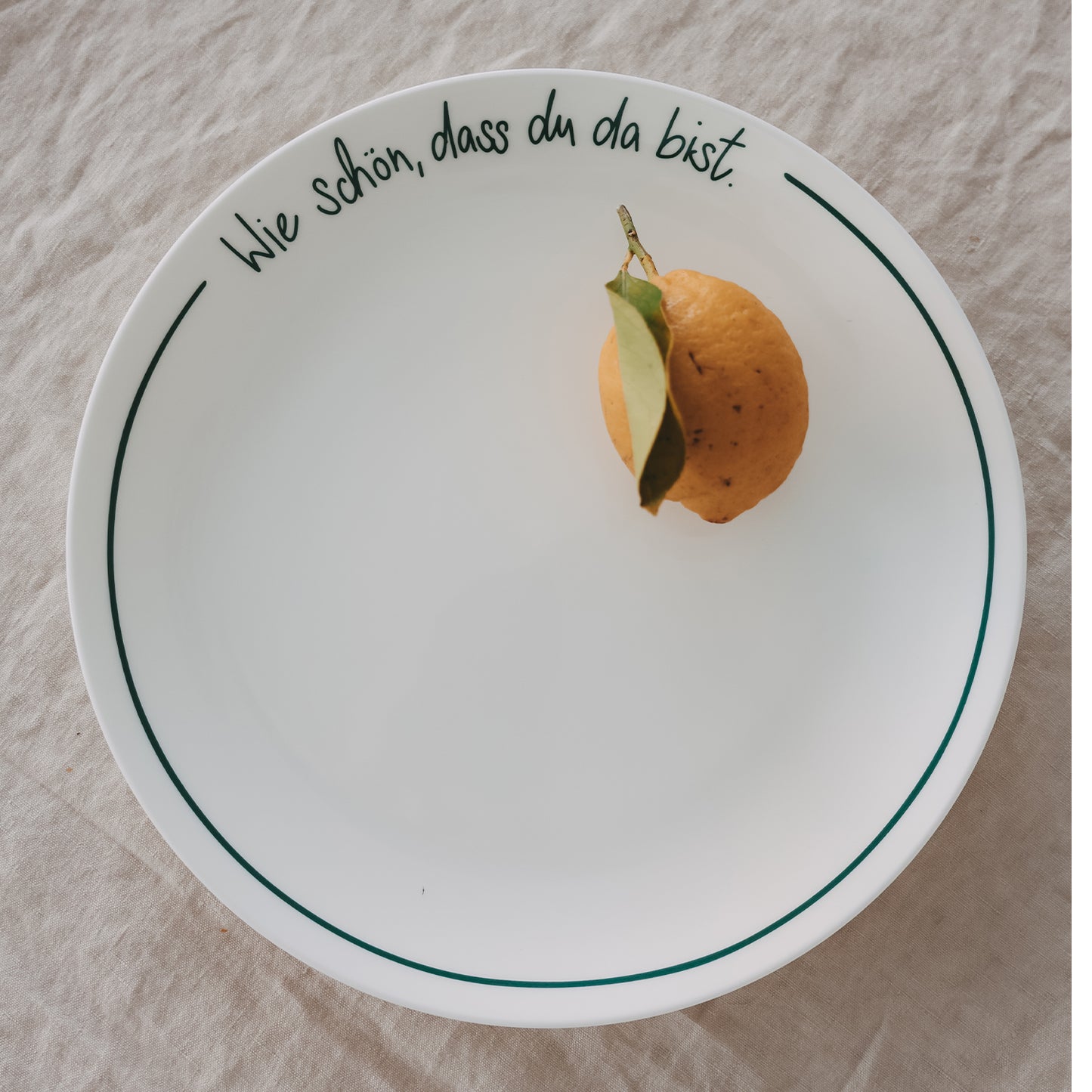 Platzteller rund grün Wie schön (VE = 4 Stk.)