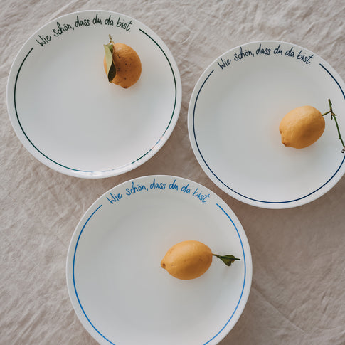 Platzteller rund grün Wie schön (VE = 4 Stk.)