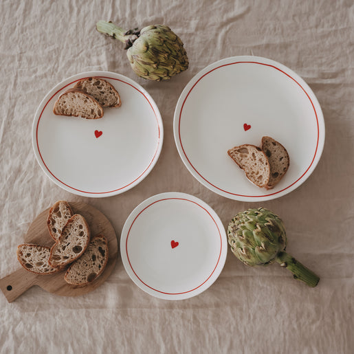 Variante Teller rot rund – Frühstücks-, Speise- & Platzteller (VE - 4 Stk.)