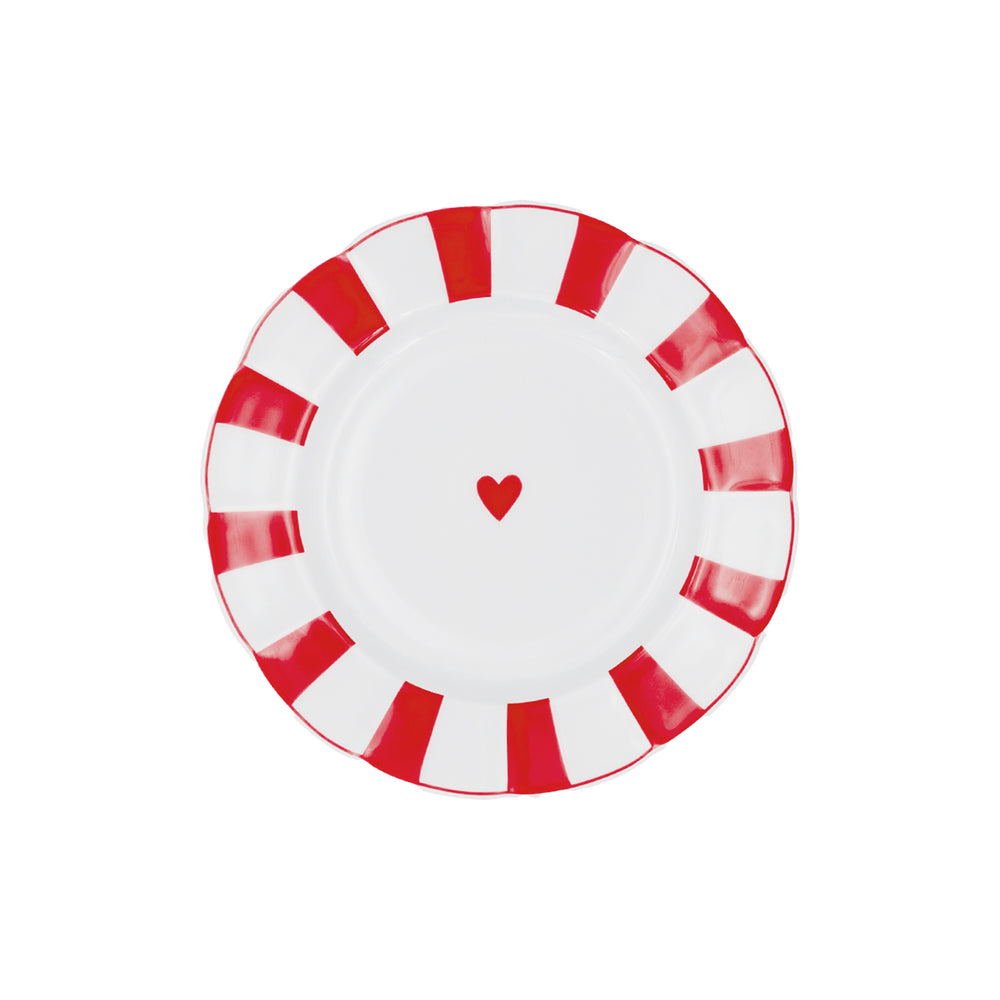 Variante Teller rot wellig – Frühstücks-, Speise- & Platzteller (VE = 4 Stk.)