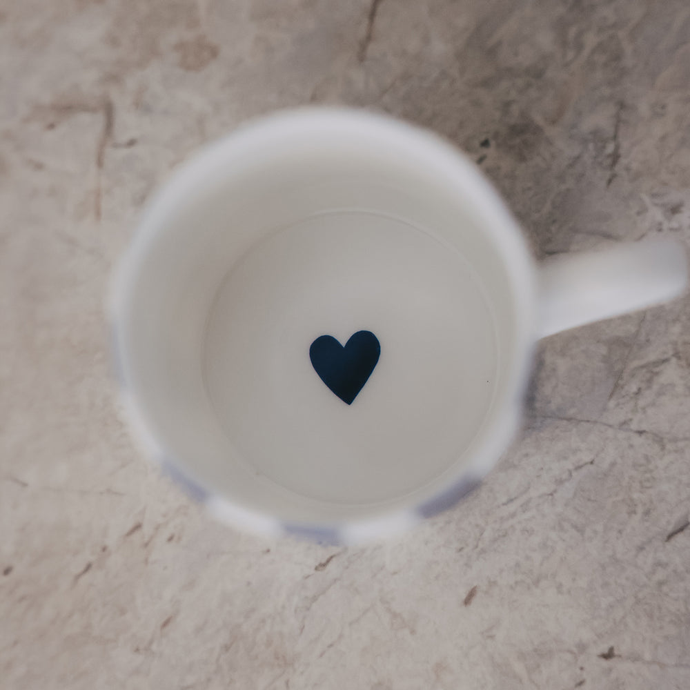 Kleine Tasse Streifen dunkelblau (VE = 4 Stk.)