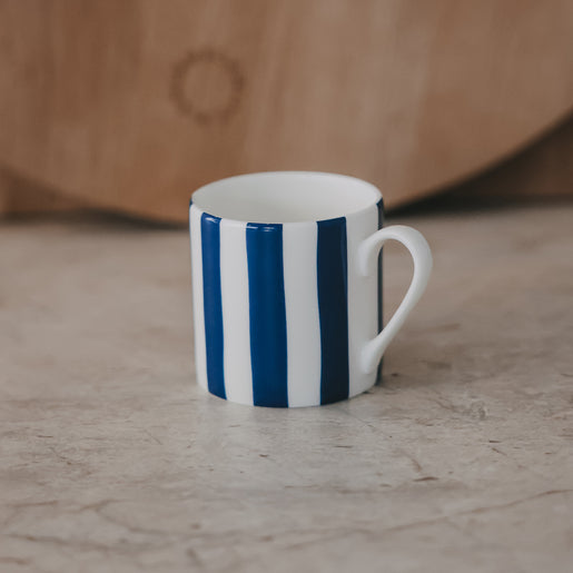 Kleine Tasse Streifen dunkelblau (VE = 4 Stk.)