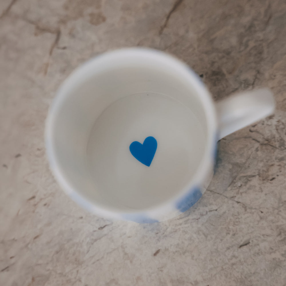 Kleine Tasse Streifen hellblau (VE = 4 Stk.)