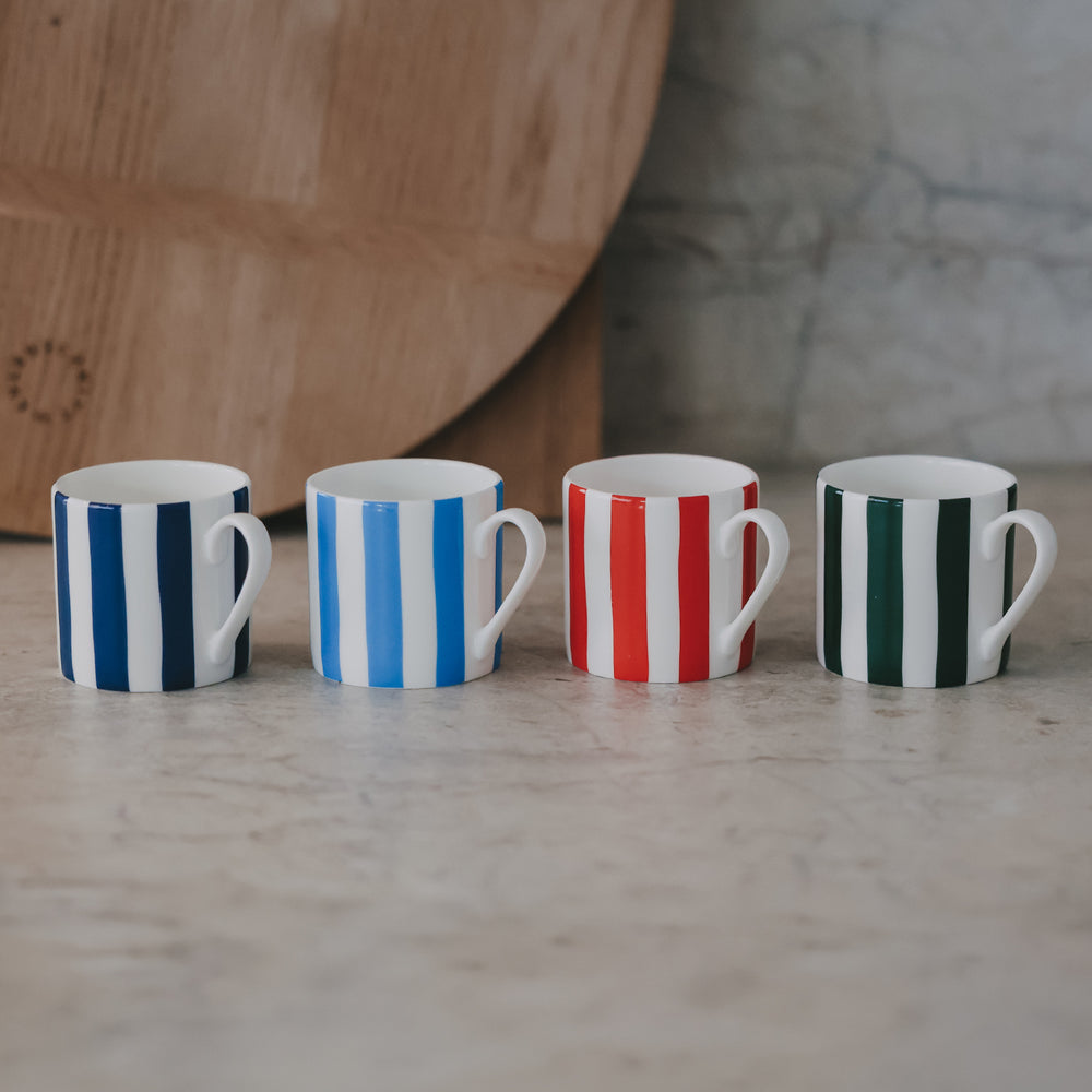 Kleine Tasse Streifen hellblau (VE = 4 Stk.)