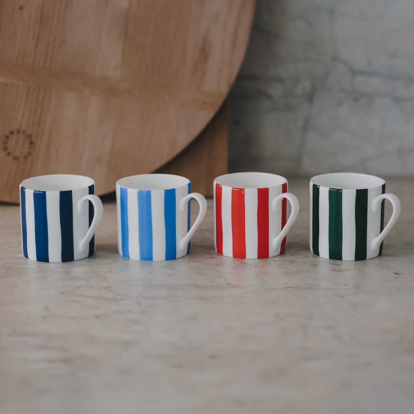 Kleine Tasse Streifen hellblau (VE = 4 Stk.)