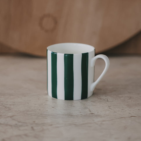 Kleine Tasse Streifen grün (VE = 4 Stk.)
