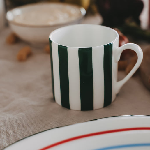 Kleine Tasse Streifen grün (VE = 4 Stk.)