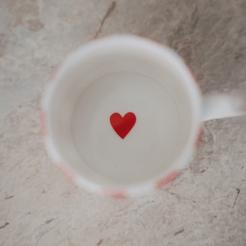 Kleine Tasse Streifen rot (VE = 4 Stk.)