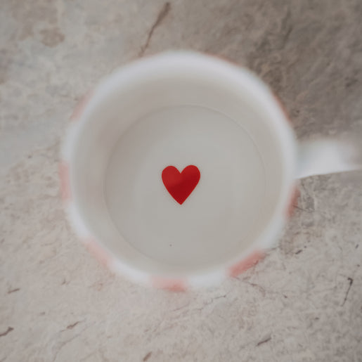 Kleine Tasse Streifen rot (VE = 4 Stk.)