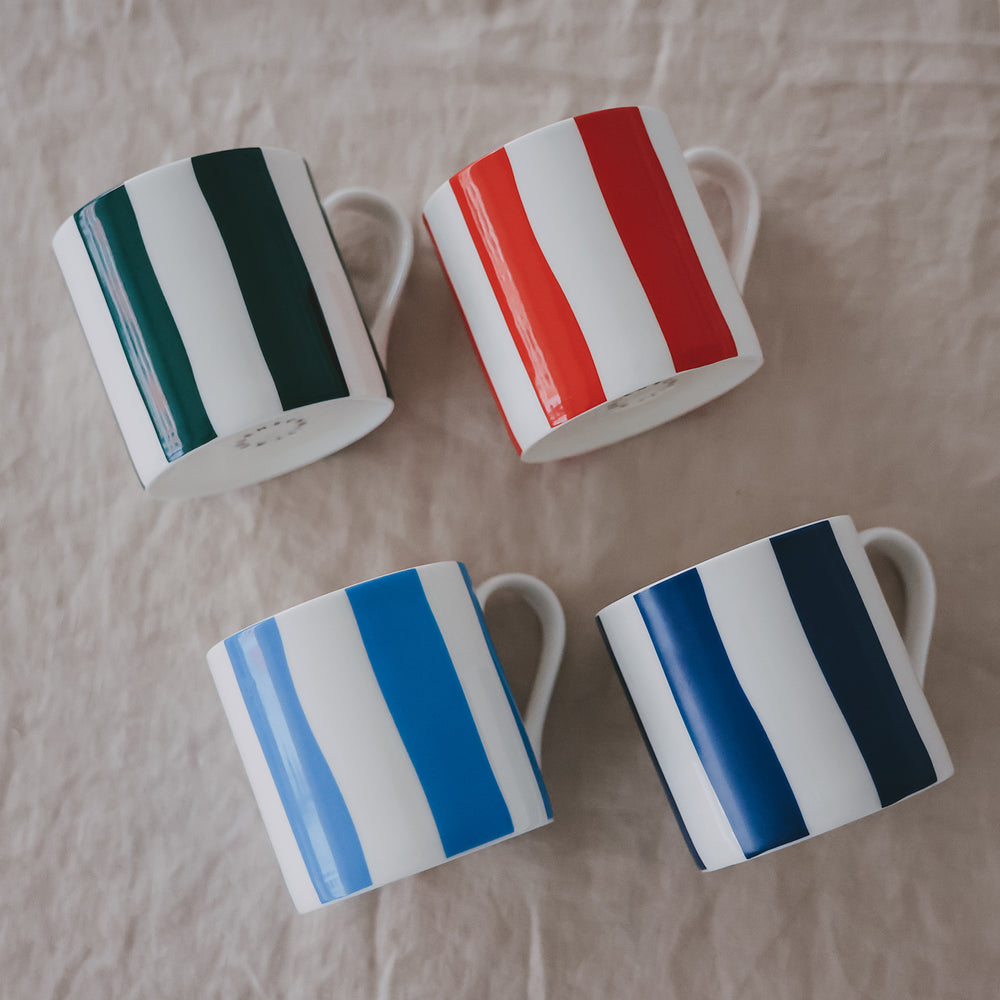 Tasse Streifen dunkelblau (VE = 4 Stk.)