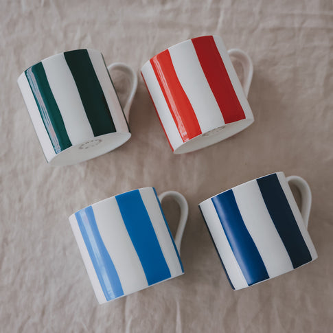 Tasse Streifen dunkelblau (VE = 4 Stk.)