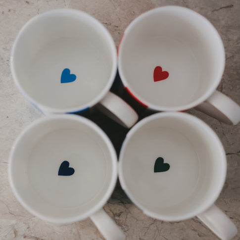 Tasse Streifen rot (VE = 4 Stk.)