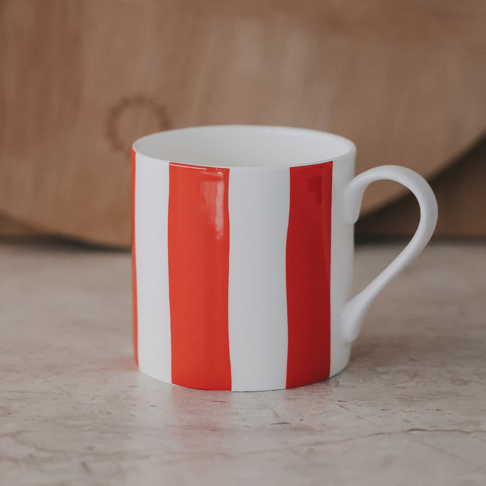Tasse Streifen rot (VE = 4 Stk.)