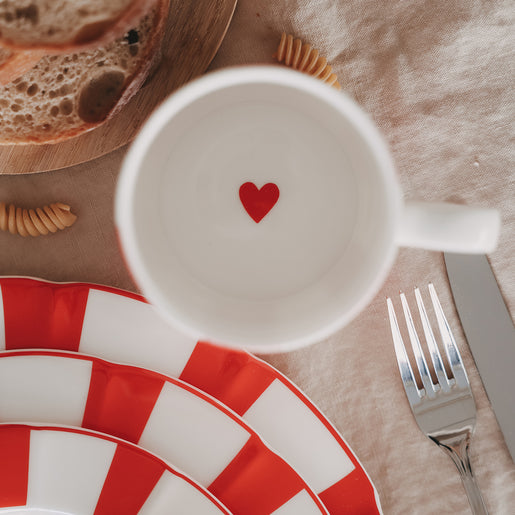 Tasse Streifen rot (VE = 4 Stk.)